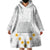 Tonga White Sunday Wearable Blanket Hoodie Polynesian Plumeria Tribal Simple LT9 - Polynesian Pride