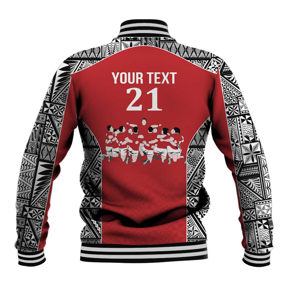 Custom Tonga Rugby Mate Ma'a Baseball Jacket Tonga XIII Make History Pacific Champions LT9 - Polynesian Pride