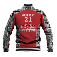 Custom Tonga Rugby Mate Ma'a Baseball Jacket Tonga XIII Make History Pacific Champions LT9 - Polynesian Pride