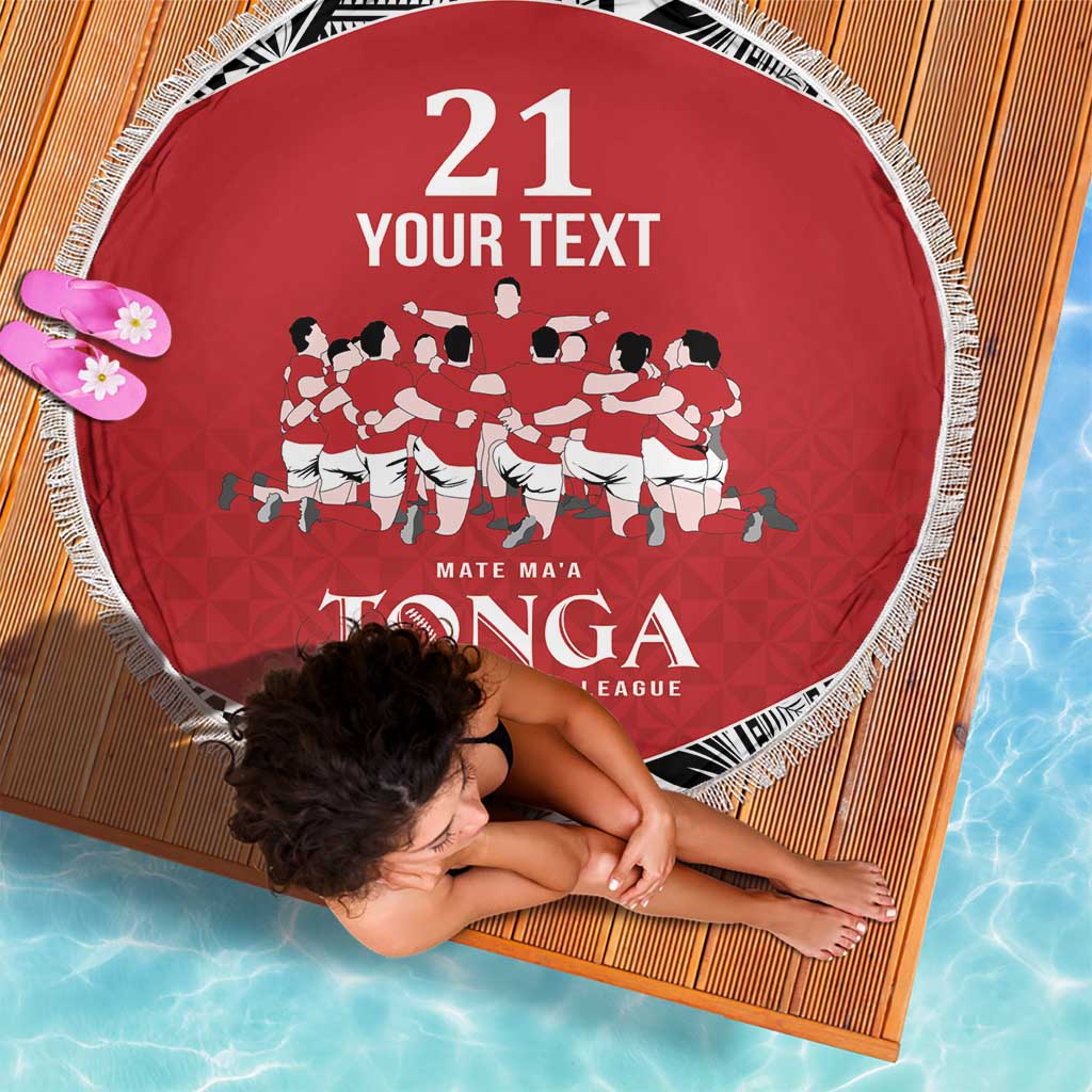 Custom Tonga Rugby Mate Ma'a Beach Blanket Tonga XIII Make History Pacific Champions LT9 - Polynesian Pride