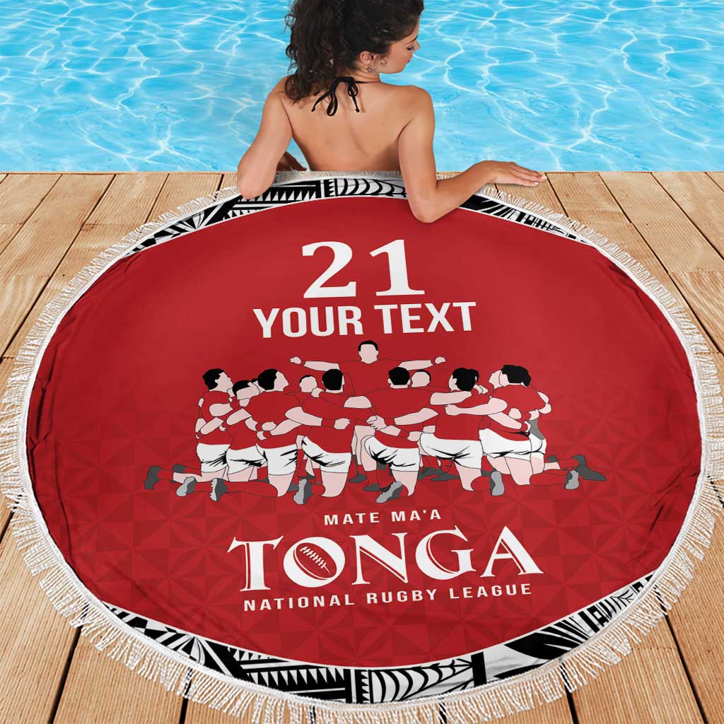 Custom Tonga Rugby Mate Ma'a Beach Blanket Tonga XIII Make History Pacific Champions LT9 - Polynesian Pride