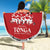 Custom Tonga Rugby Mate Ma'a Beach Blanket Tonga XIII Make History Pacific Champions