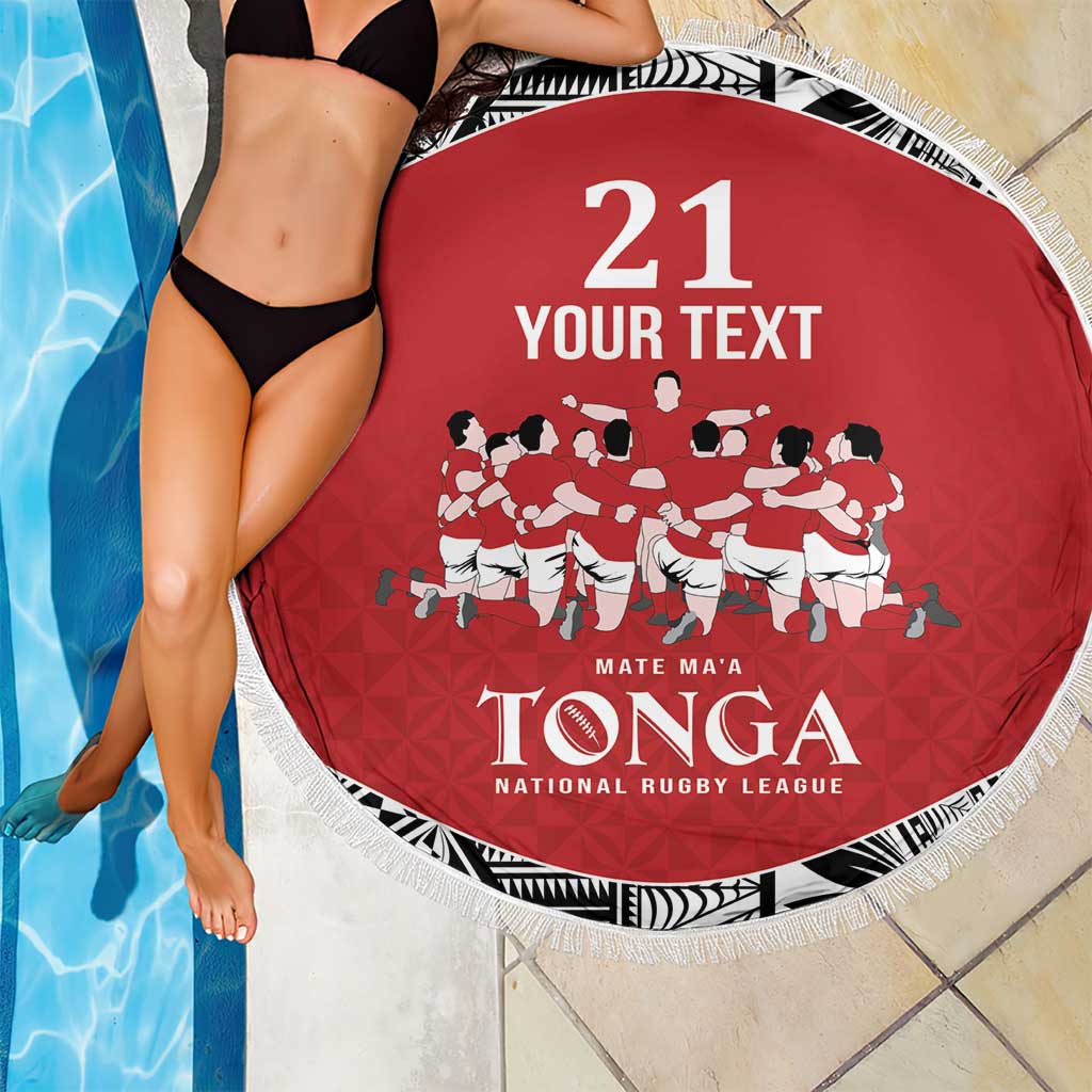Custom Tonga Rugby Mate Ma'a Beach Blanket Tonga XIII Make History Pacific Champions LT9 - Polynesian Pride