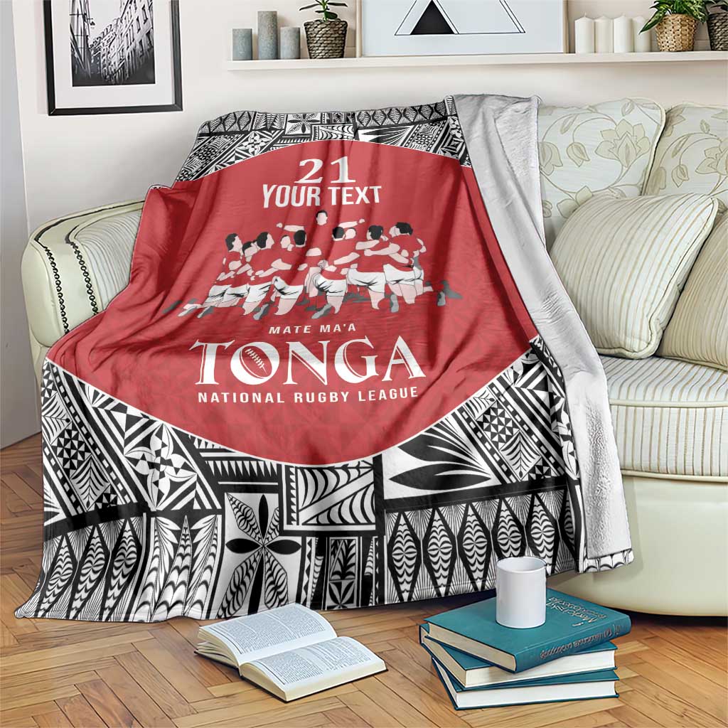 Custom Tonga Rugby Mate Ma'a Blanket Tonga XIII Make History Pacific Champions LT9 Red - Polynesian Pride