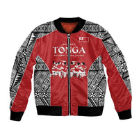 Custom Tonga Rugby Mate Ma'a Bomber Jacket Tonga XIII Make History Pacific Champions