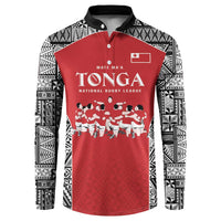 Custom Tonga Rugby Mate Ma'a Button Sweatshirt Tonga XIII Make History Pacific Champions LT9 Red - Polynesian Pride