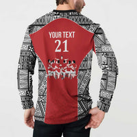 Custom Tonga Rugby Mate Ma'a Button Sweatshirt Tonga XIII Make History Pacific Champions LT9 - Polynesian Pride