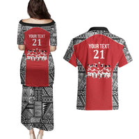 Custom Tonga Rugby Mate Ma'a Couples Matching Puletasi and Hawaiian Shirt Tonga XIII Make History Pacific Champions LT9 - Polynesian Pride