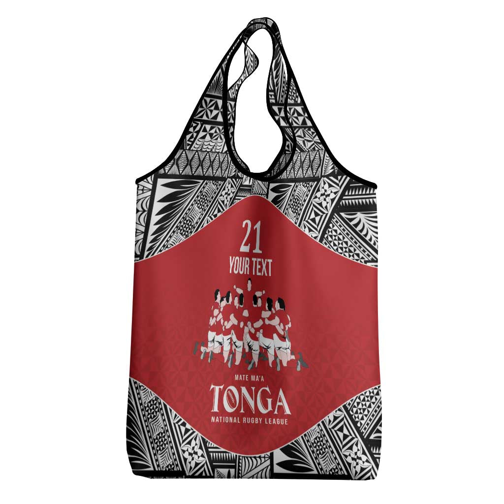 Custom Tonga Rugby Mate Ma'a Grocery Bag Tonga XIII Make History Pacific Champions