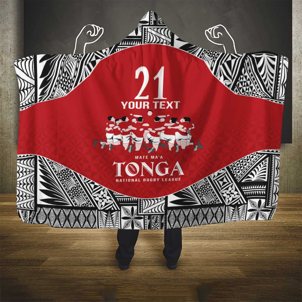 Custom Tonga Rugby Mate Ma'a Hooded Blanket Tonga XIII Make History Pacific Champions LT9 - Polynesian Pride
