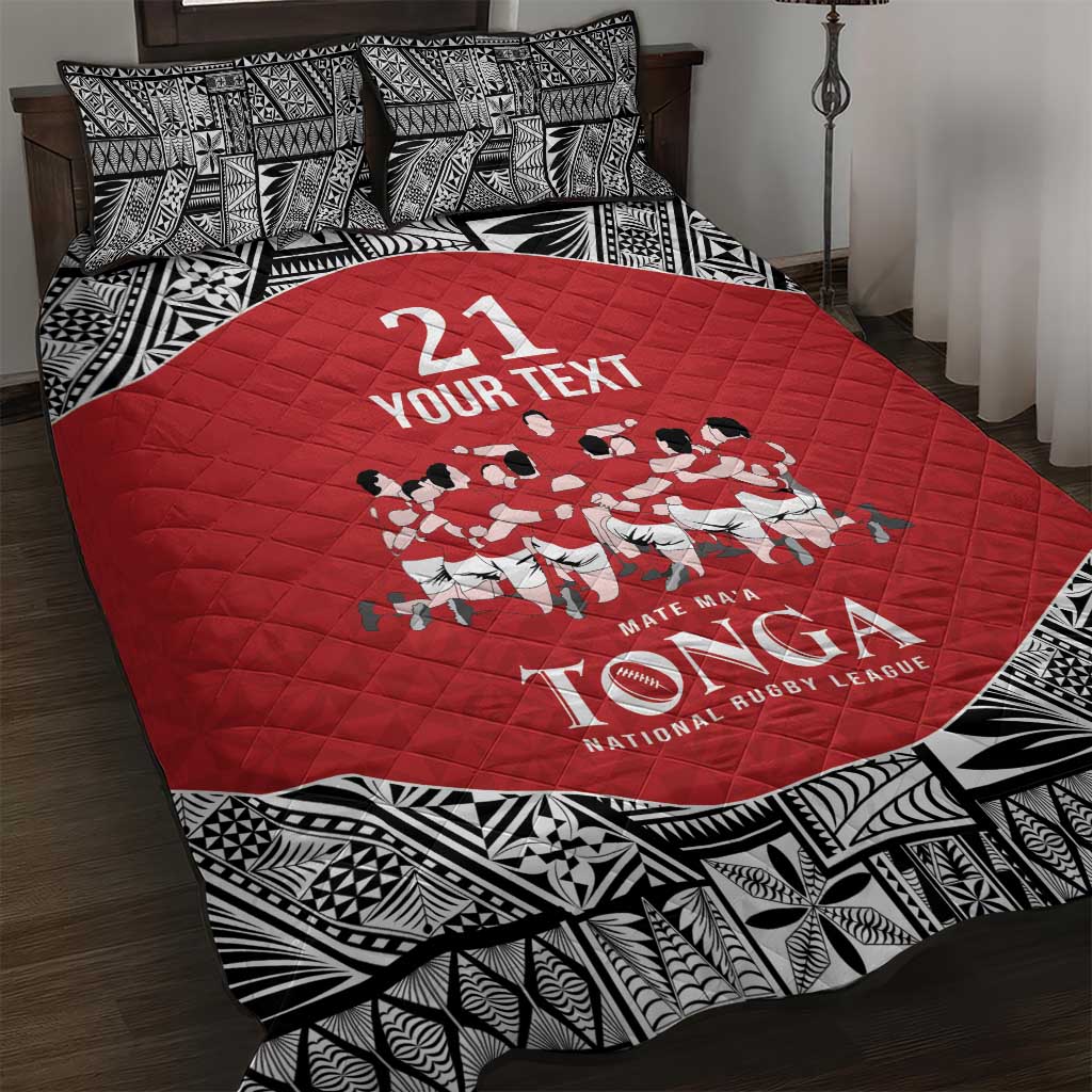 Custom Tonga Rugby Mate Ma'a Quilt Bed Set Tonga XIII Make History Pacific Champions