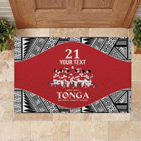Custom Tonga Rugby Mate Ma'a Rubber Doormat Tonga XIII Make History Pacific Champions LT9 Red - Polynesian Pride