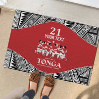Custom Tonga Rugby Mate Ma'a Rubber Doormat Tonga XIII Make History Pacific Champions LT9 - Polynesian Pride
