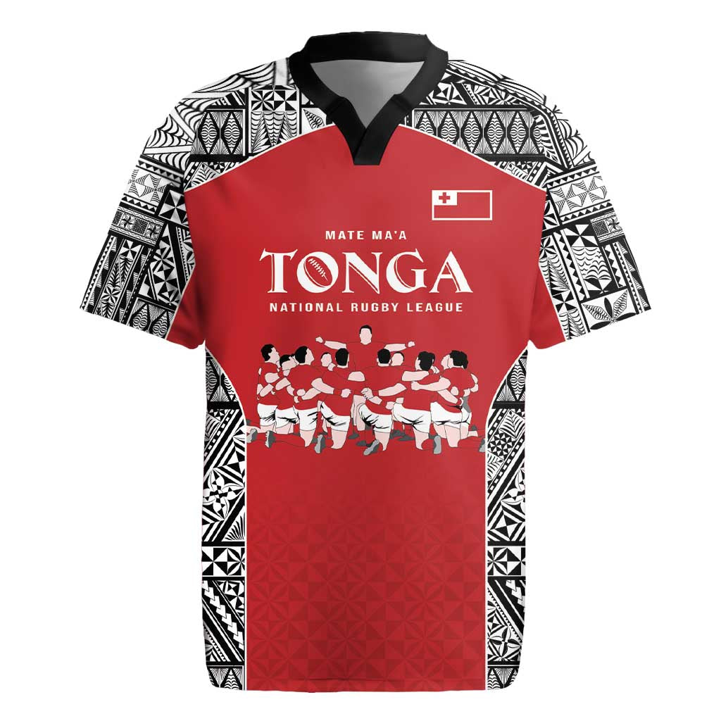 Custom Tonga Rugby Mate Ma'a Rugby Jersey Tonga XIII Make History Pacific Champions LT9 Red - Polynesian Pride