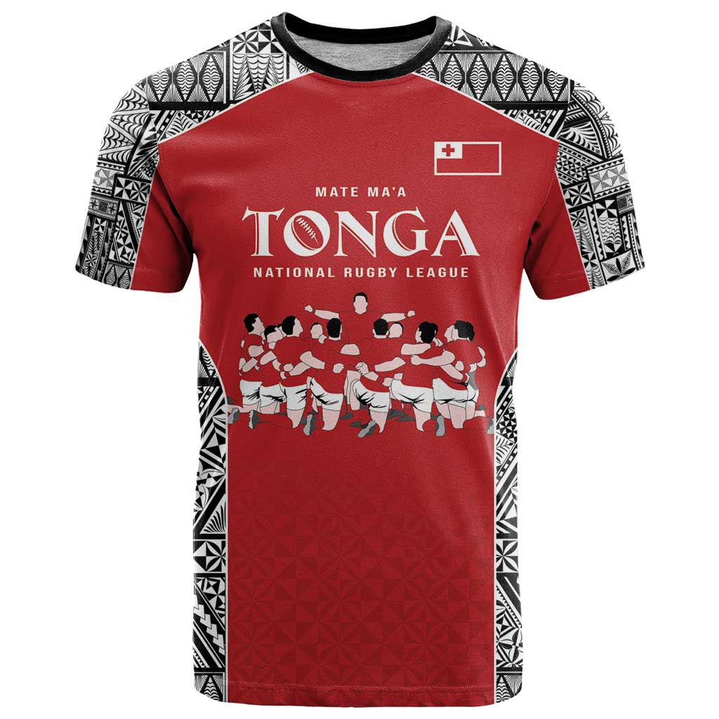 Custom Tonga Rugby Mate Ma'a T Shirt Tonga XIII Make History Pacific Champions LT9 Red - Polynesian Pride