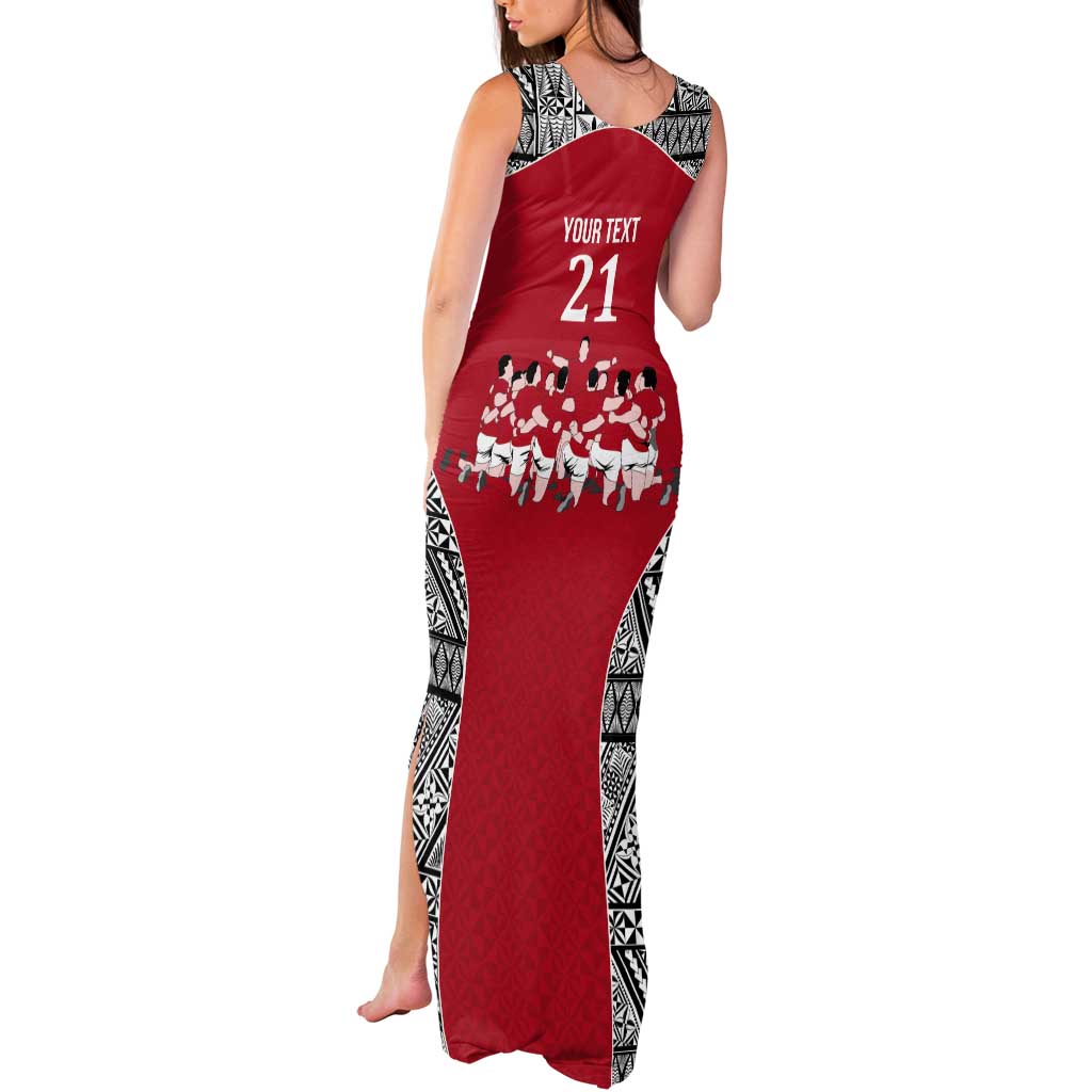 Custom Tonga Rugby Mate Ma'a Tank Maxi Dress Tonga XIII Make History Pacific Champions LT9 - Polynesian Pride