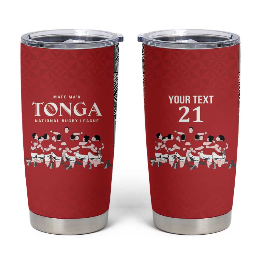 Custom Tonga Rugby Mate Ma'a Tumbler Cup Tonga XIII Make History Pacific Champions LT9 Red - Polynesian Pride