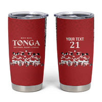 Custom Tonga Rugby Mate Ma'a Tumbler Cup Tonga XIII Make History Pacific Champions LT9 Red - Polynesian Pride