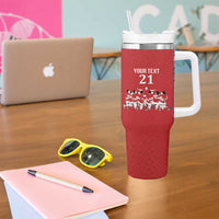 Custom Tonga Rugby Mate Ma'a Tumbler With Handle Tonga XIII Make History Pacific Champions LT9 - Polynesian Pride