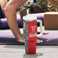 Custom Tonga Rugby Mate Ma'a Tumbler With Handle Tonga XIII Make History Pacific Champions LT9 - Polynesian Pride