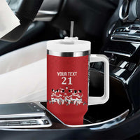 Custom Tonga Rugby Mate Ma'a Tumbler With Handle Tonga XIII Make History Pacific Champions LT9 - Polynesian Pride