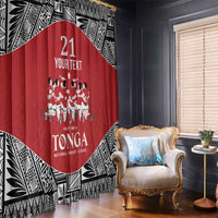 Custom Tonga Rugby Mate Ma'a Window Curtain Tonga XIII Make History Pacific Champions LT9 - Polynesian Pride
