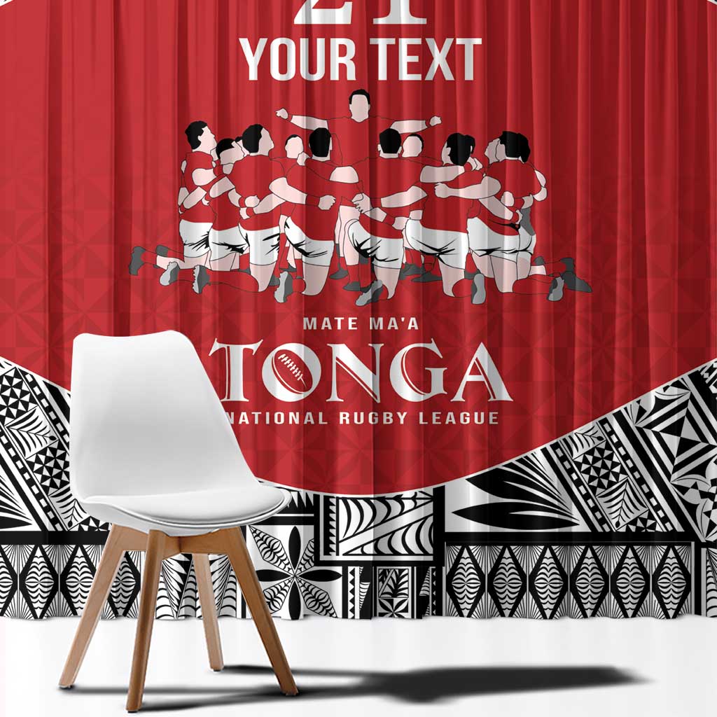 Custom Tonga Rugby Mate Ma'a Window Curtain Tonga XIII Make History Pacific Champions LT9 - Polynesian Pride