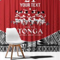 Custom Tonga Rugby Mate Ma'a Window Curtain Tonga XIII Make History Pacific Champions LT9 - Polynesian Pride