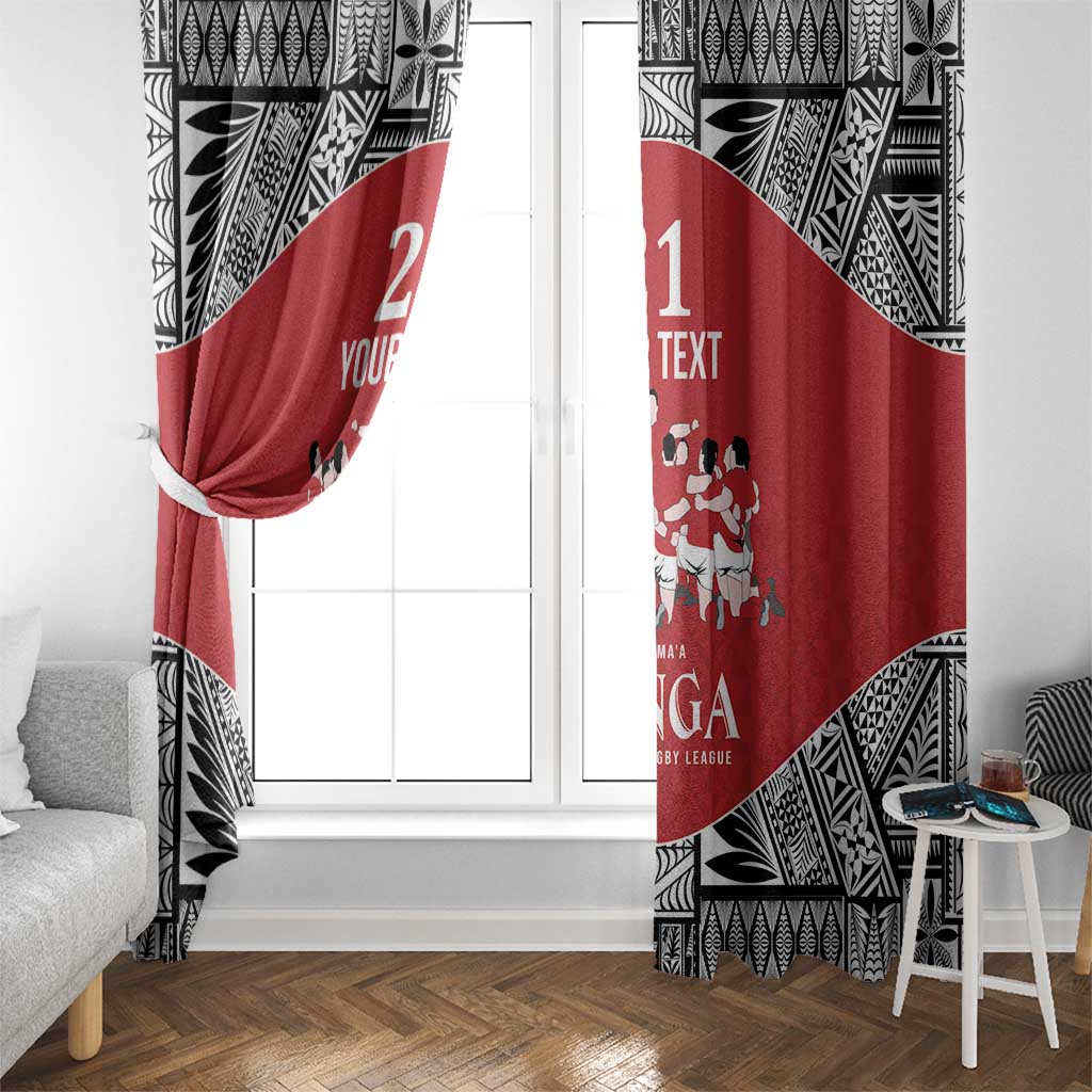 Custom Tonga Rugby Mate Ma'a Window Curtain Tonga XIII Make History Pacific Champions LT9 - Polynesian Pride