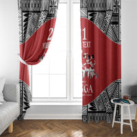 Custom Tonga Rugby Mate Ma'a Window Curtain Tonga XIII Make History Pacific Champions LT9 - Polynesian Pride