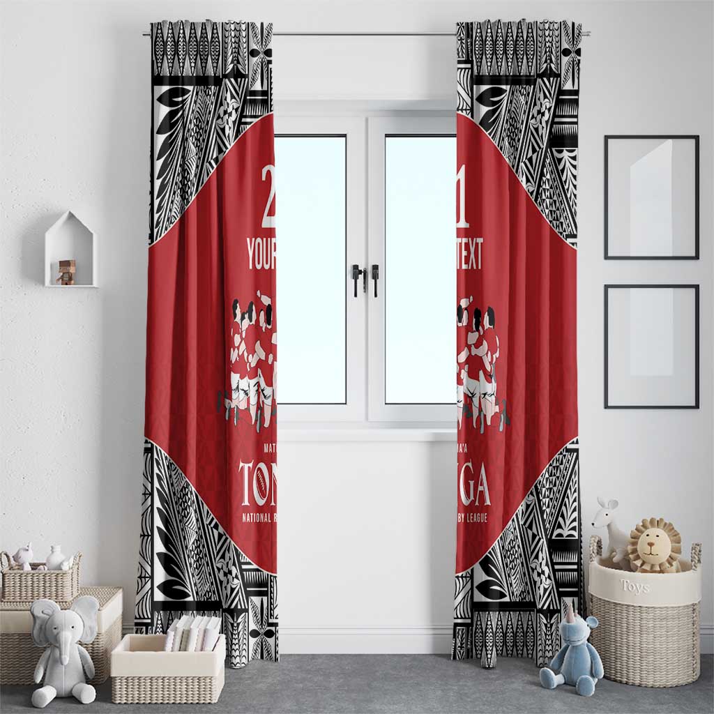 Custom Tonga Rugby Mate Ma'a Window Curtain Tonga XIII Make History Pacific Champions LT9 - Polynesian Pride