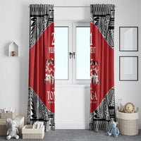 Custom Tonga Rugby Mate Ma'a Window Curtain Tonga XIII Make History Pacific Champions LT9 - Polynesian Pride