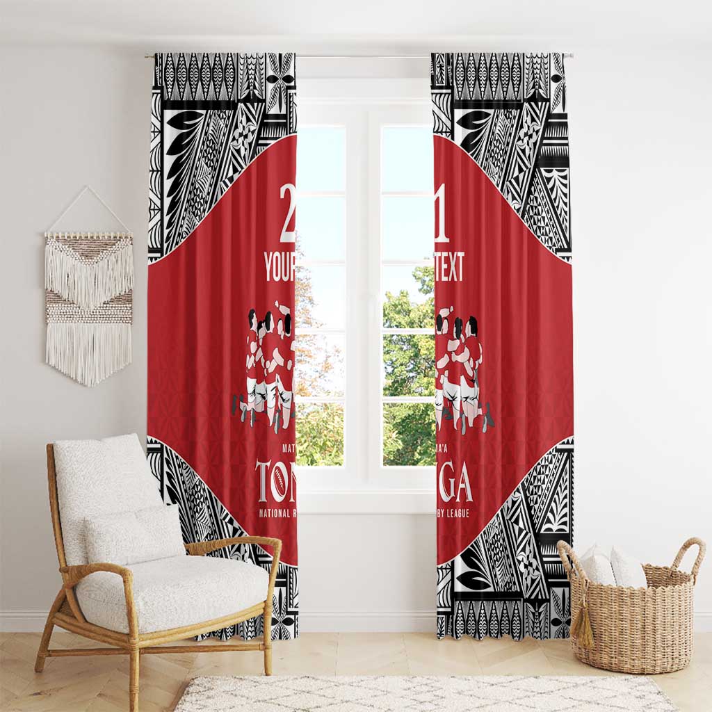 Custom Tonga Rugby Mate Ma'a Window Curtain Tonga XIII Make History Pacific Champions LT9 - Polynesian Pride