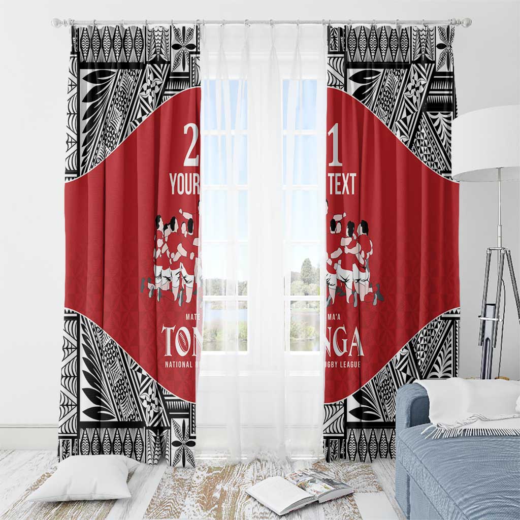 Custom Tonga Rugby Mate Ma'a Window Curtain Tonga XIII Make History Pacific Champions LT9 - Polynesian Pride