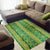 Hawaii Lei with Tribal Quilt Motif Area Rug