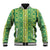 Hawaii Lei with Tribal Quilt Motif Baseball Jacket