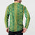 Hawaii Lei with Tribal Quilt Motif Button Sweatshirt