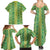 Hawaii Lei with Tribal Quilt Motif Family Matching Summer Maxi Dress and Hawaiian Shirt