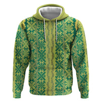 Hawaii Lei with Tribal Quilt Motif Hoodie