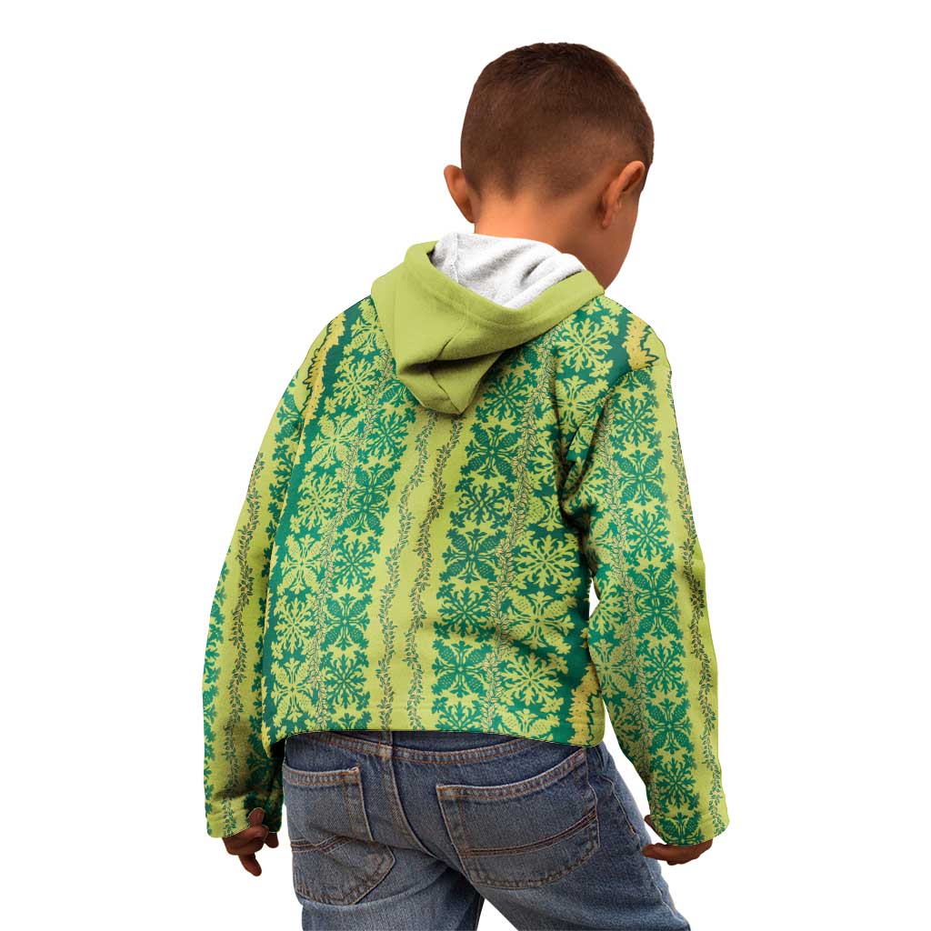 Hawaii Lei with Tribal Quilt Motif Kid Hoodie