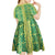 Hawaii Lei with Tribal Quilt Motif Kid Short Sleeve Dress