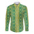 Hawaii Lei with Tribal Quilt Motif Long Sleeve Button Shirt