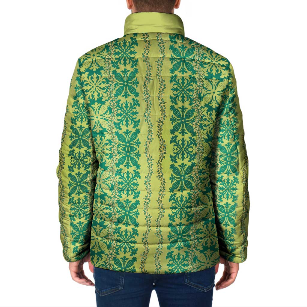 Hawaii Lei with Tribal Quilt Motif Padded Jacket LT9 - Polynesian Pride