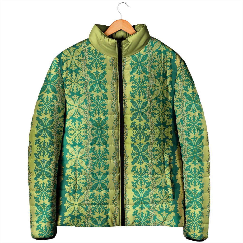 Hawaii Lei with Tribal Quilt Motif Padded Jacket LT9 - Polynesian Pride
