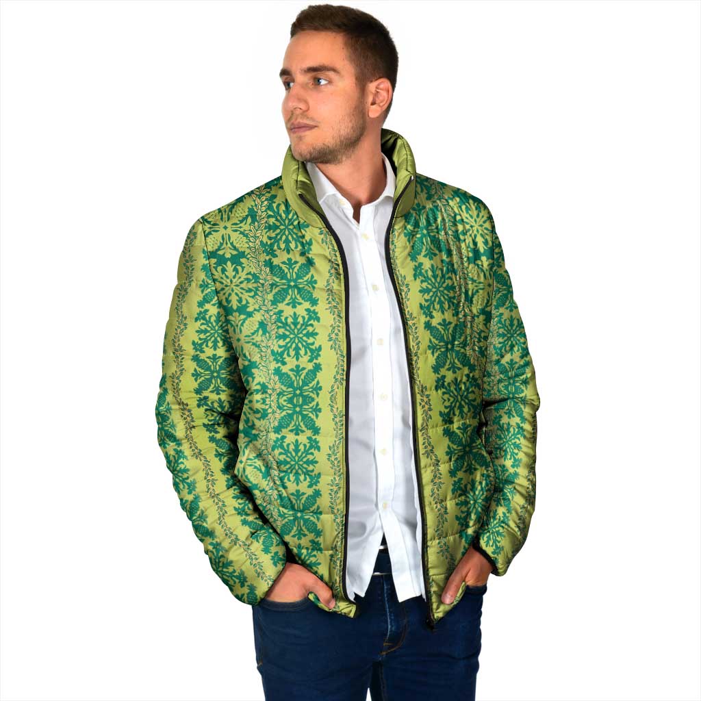 Hawaii Lei with Tribal Quilt Motif Padded Jacket LT9 - Polynesian Pride