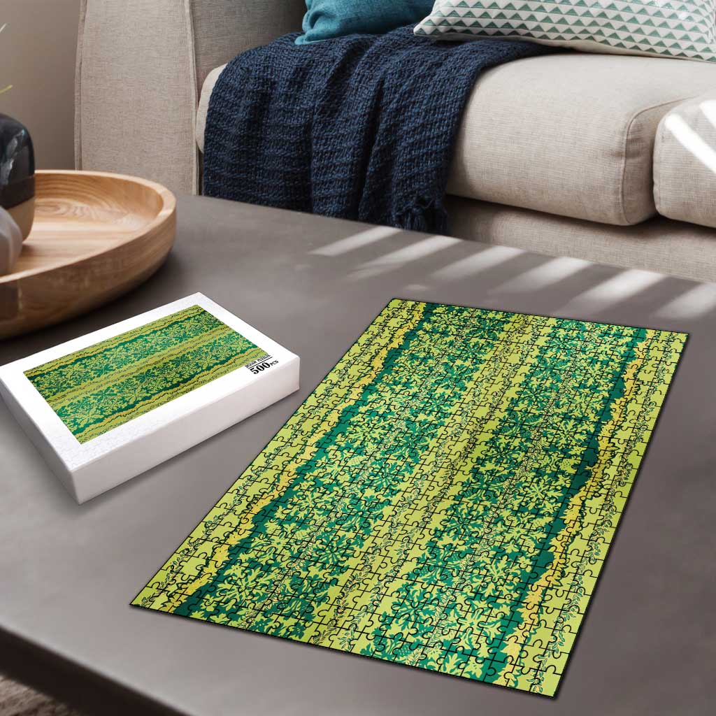 Hawaii Lei with Tribal Quilt Motif Puzzle LT9 - Polynesian Pride