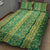 Hawaii Lei with Tribal Quilt Motif Quilt Bed Set