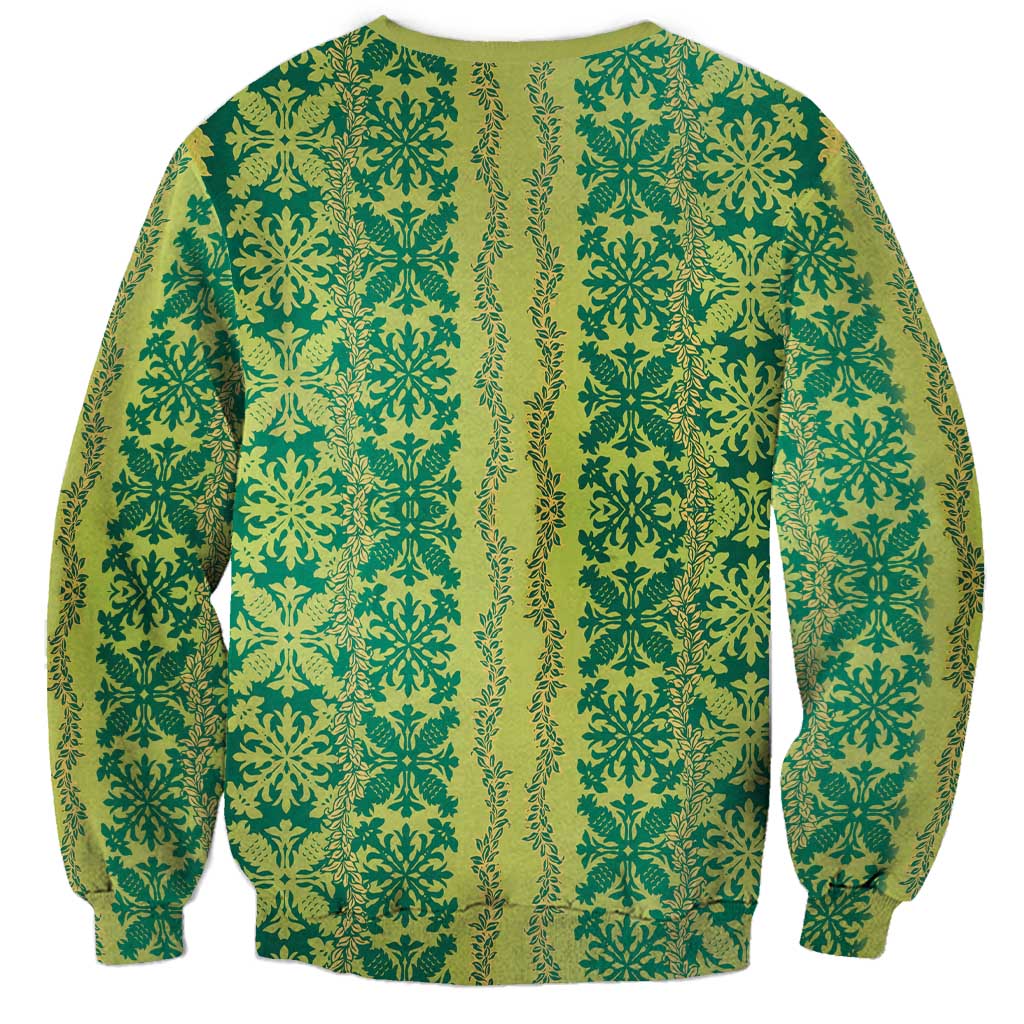 Hawaii Lei with Tribal Quilt Motif Sweatshirt