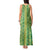 Hawaii Lei with Tribal Quilt Motif Tank Maxi Dress