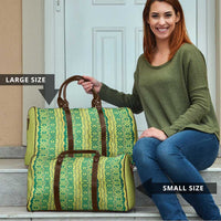 Hawaii Lei with Tribal Quilt Motif Travel Bag - Polynesian Pride